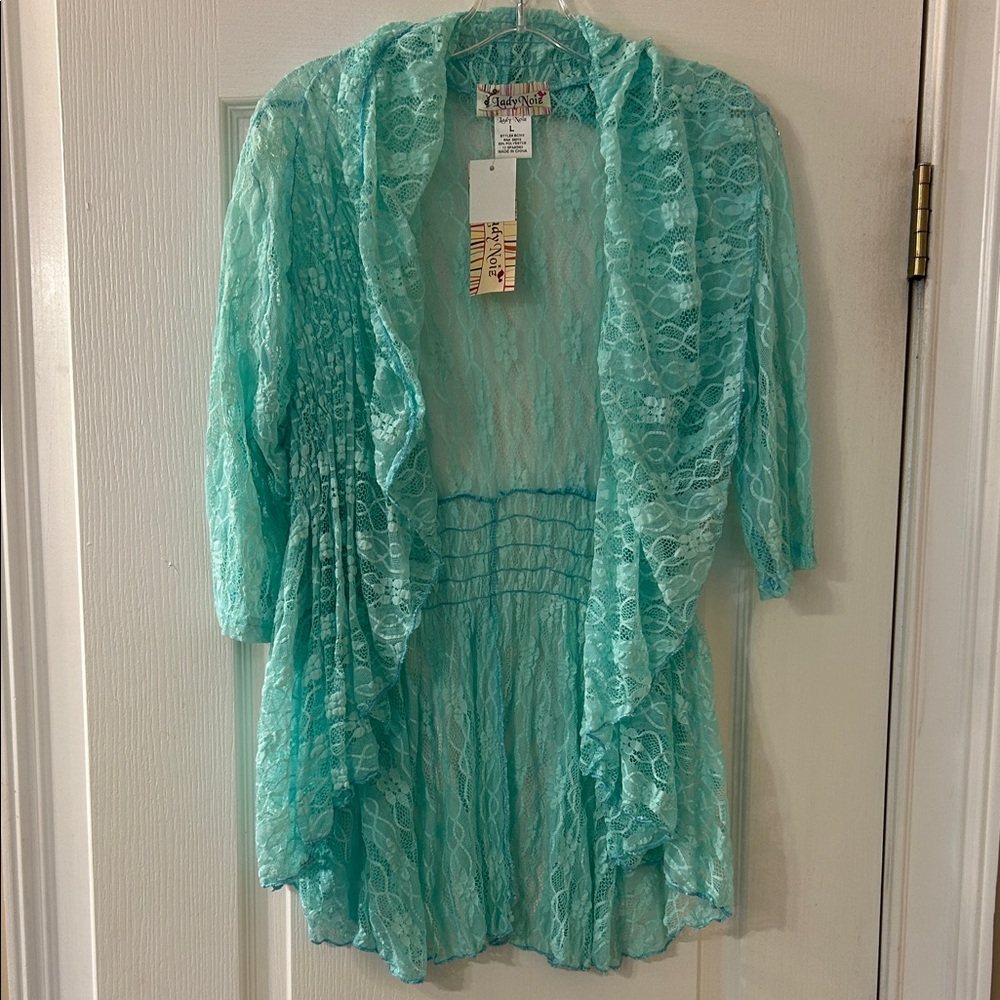 Lady Noiz Aqua Lace Cover-Up